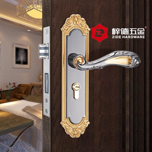 鋅合金分體面板木門鎖58613